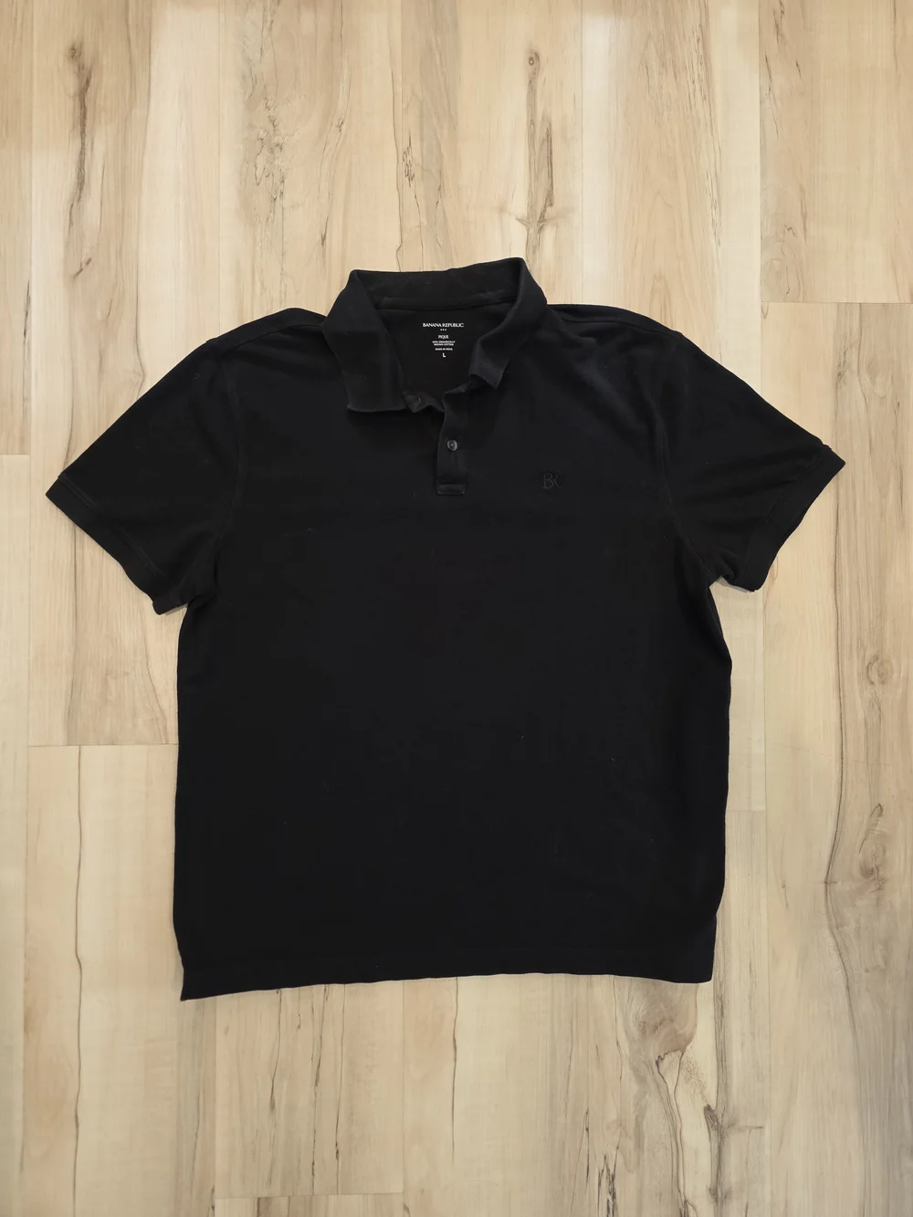 Banana Republic Black Polo Shirt - Classic Fit L